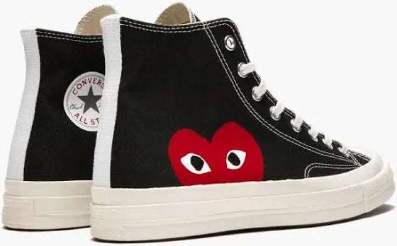CDG Play X Converse Chuck Taylor All Star 70 High Black 10