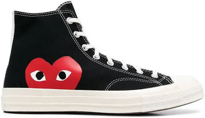 CDG Play X Converse Chuck Taylor All Star 70 High Black 10